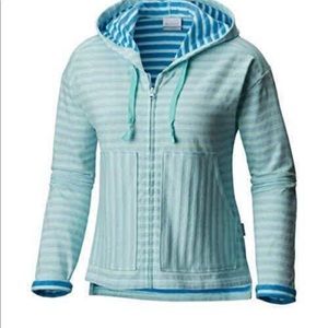 Columbia Melody spring full stripped hoodie Blue